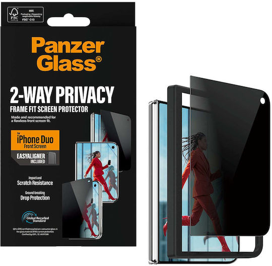 PanzerGlass Privacy Front Screen Protector iPhone Duo Frame Fit W Easyaligner