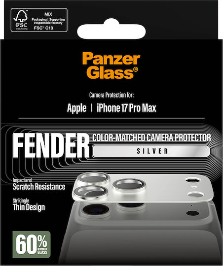 PanzerGlass Fender Camera Protection Metal Frame Silver for iPhone 17 Pro Max