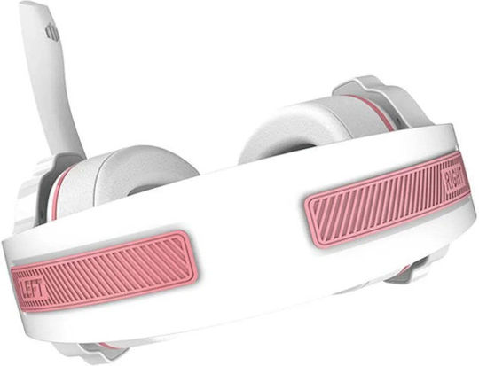 Ppower SA-726 Over Ear Gaming Headset με σύνδεση 2x3.5mm Ροζ για PC