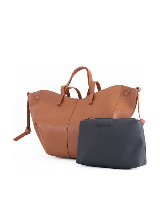 Set Leather Women's Black Tote Bag