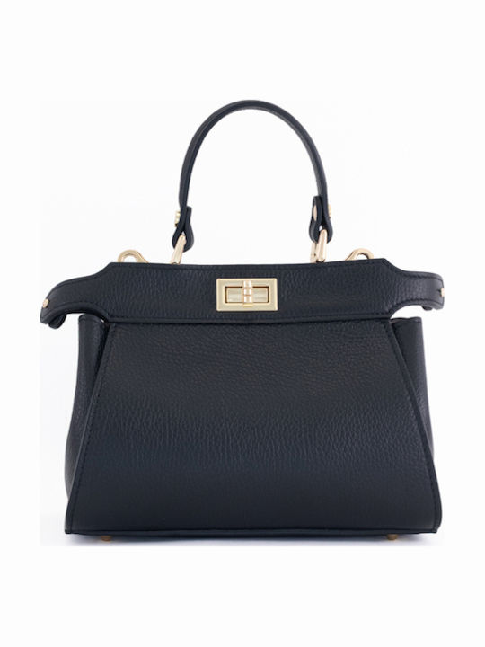 Leather Women's Satchel Bag Black