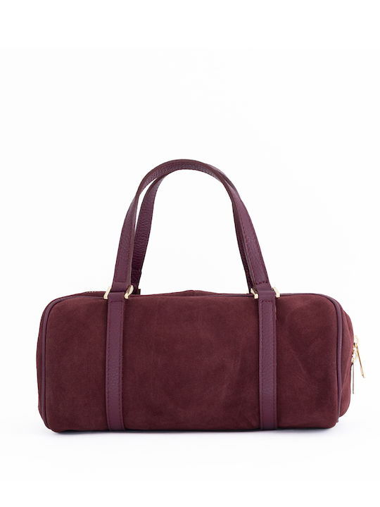 Leather Women's Barrel Bag Black