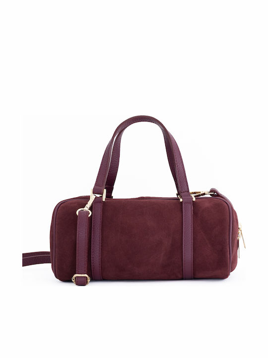 Leather Women's Barrel Bag Black