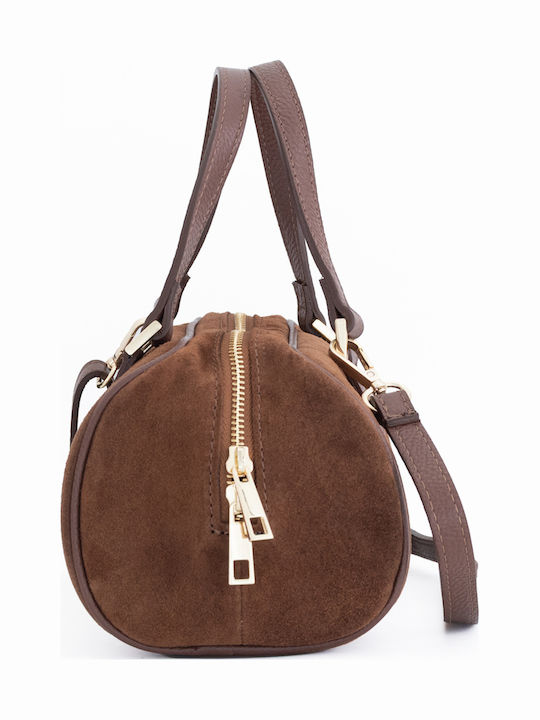 Leather Women's Barrel Bag Black