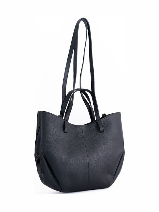 Set Leather Women's Shopper Bag Brown Chocolate