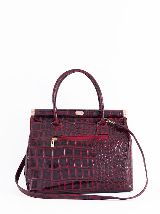 Schwarze Damen-Ledertasche Tote