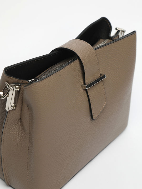 Leather Women's Flap Bag Black