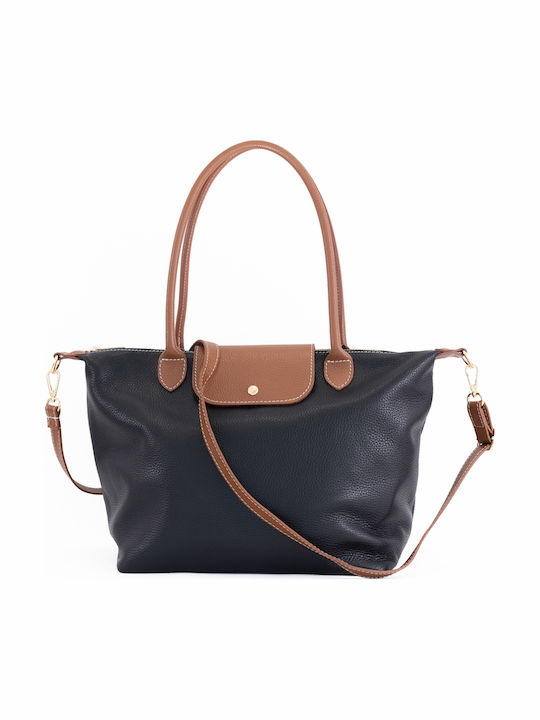 Black Leather Women's Tote Bag