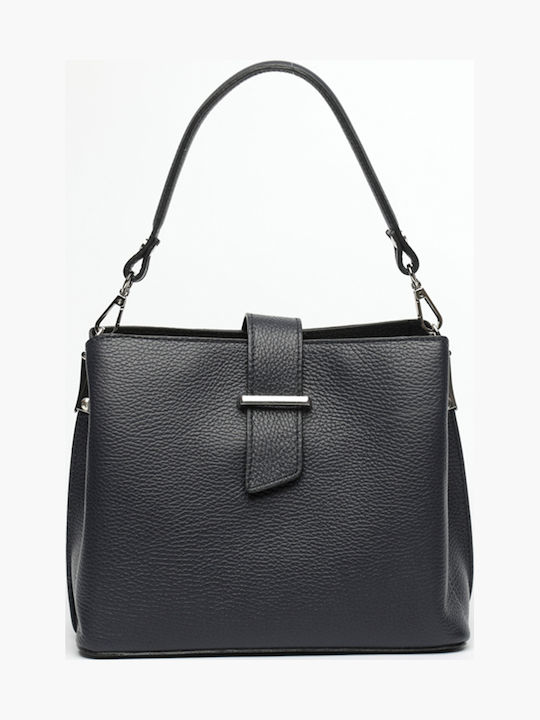 Graue / Blaue Damen-Crossbody-Tasche Aus Leder