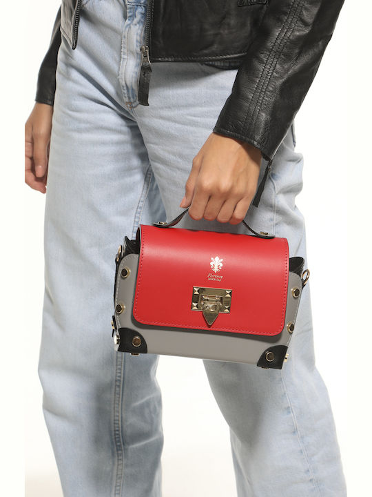 Leather Women's Flap Bag Khaki