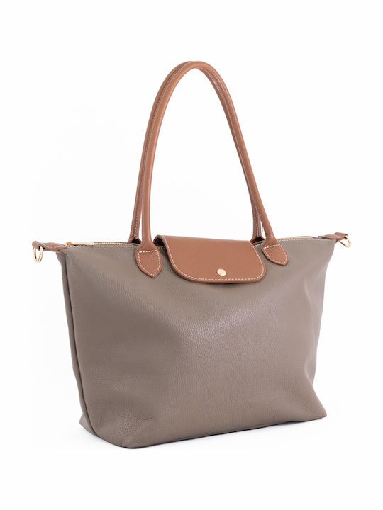 Leather Women's Tote Bag Olive