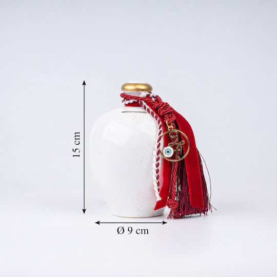Philio Handmade Tabletop Lucky Piggy Bank Charm Burgundy Ceramic 2027 9x15cm Philio Handmade Tabletop Lucky Piggy Bank Charm Burgundy Ceramic 2027 9x15cm
