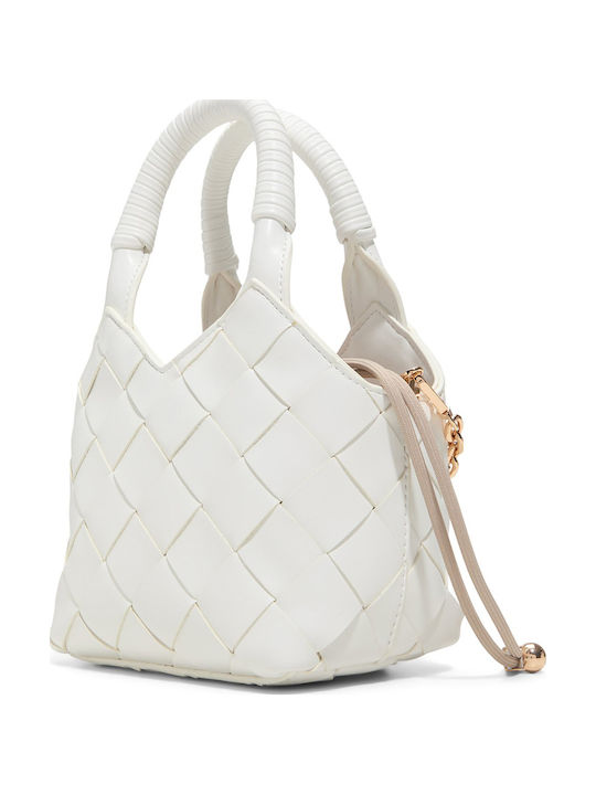 Royffe Women's White Drawstring Bag