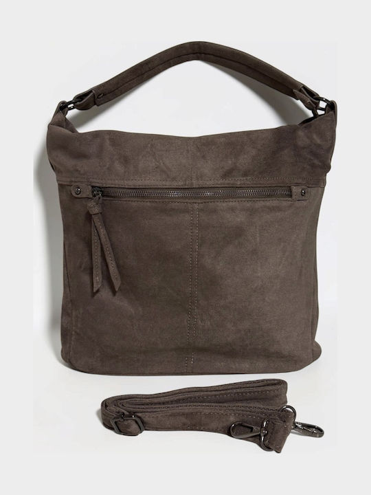 Women's Suede Handbag Beige