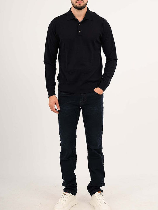 Polo Πουλόβερ Μακρυμάνικο Navyblue