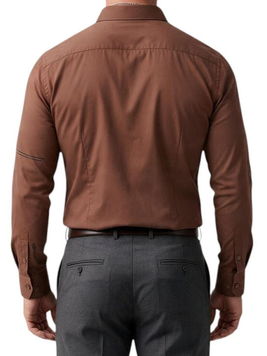 Dash&Dot Πουκάμισο Slim Fit Brown
