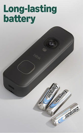 Blink Wireless Doorbell with Wi-Fi Camera Black