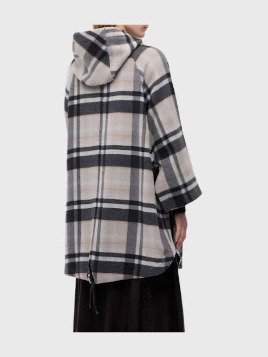 Damenkap Multicolor Oversized mit Kapuze