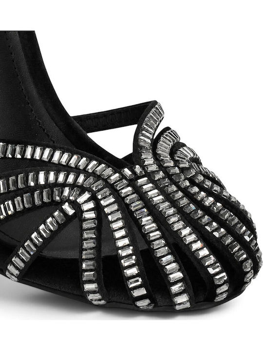 Schwarze Ledersandalen