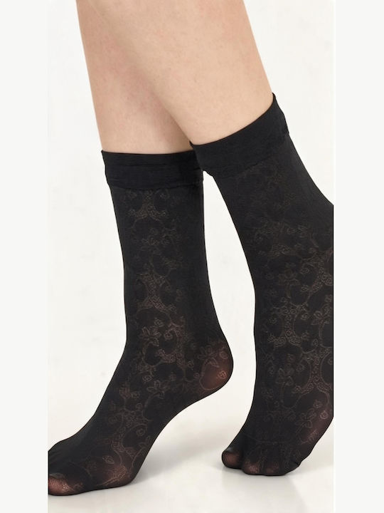 Șosete pentru Femei 50 Den Nero cu Print