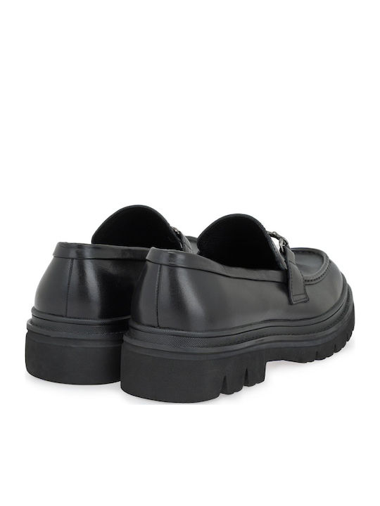 Leather Men's Loafers in Black
