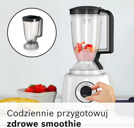 Bosch Multimixer 800 W cu Recipient de 2,3 l și Cană de Blender Albă
