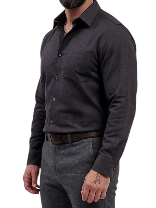 Dash&Dot Πουκάμισο Slim Fit Καφέ