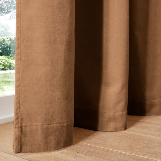 La Redoute Interieurs Vorhang mit Tunnel Samtvorhang mit Verdeckten Schlaufen 135x300 cm