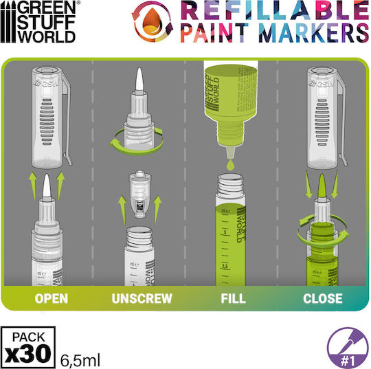 Refillable Markers 1 Μαρκαδόροι Δυνατότητα Επαναπλήρωσης