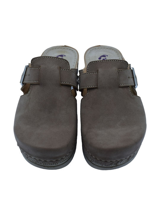 Comfort Way Shoes Γυναικεία Δερμάτινα Ανατομικά Σαμπό Μπεζ Comfort Way Shoes Γυναικεία Δερμάτινα Ανατομικά Σαμπό Μπεζ
