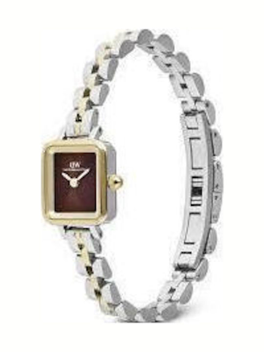Daniel Wellington Quadro Women's Watch 18mm Battery-Powered with Metal Bracelet