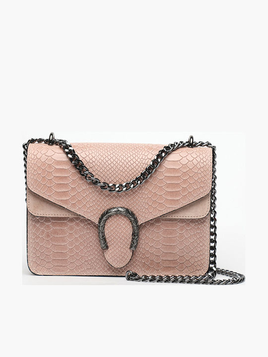 Leather Women's Flap Bag Suede Brown Chocolate