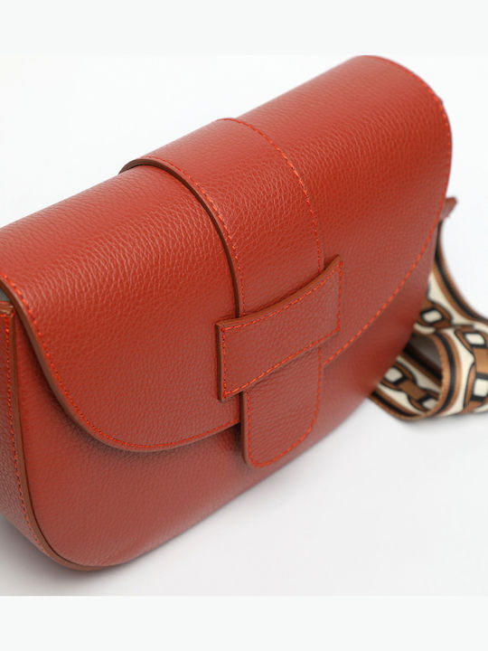 Leather Women's Flap Bag Fuchsia