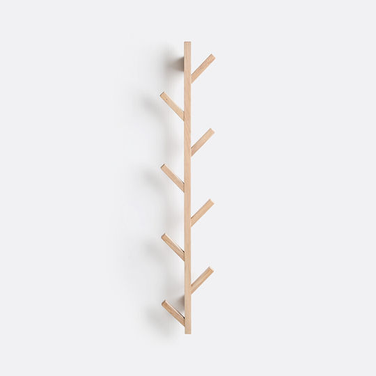 La Redoute Interieurs Wandgarderobe aus Holz mit 8 Haken Beige 5 x 25 cm