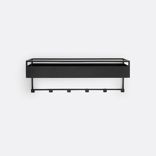 La Redoute Interieurs Metall-Wandhaken mit 6 Haken Schwarz 19x25cm