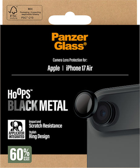 PanzerGlass Hoops Προστασία Κάμερας Tempered Glass Μαύρο για το iPhone Air