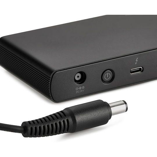 Amazon Basics Thunderbolt 4 / USB-C докинг станция с 4K, PD и свързване на 2 екрана, черна (B0CPT7WSSF)