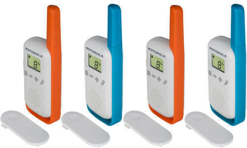 Talkabout T42 Funkgerät PMR mit Monochromdisplay Set mit 4Stück Μπλε / Πορτοκαλί
