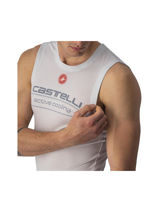 Castelli Tricou de Ciclism Bărbătesc Gri Fără Mâneci