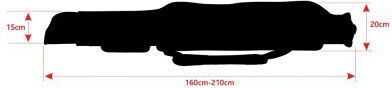 Baracuda Bt55 Husă Telescopică pentru Lansete 160–210 Cm Kaki cu Un Compartiment
