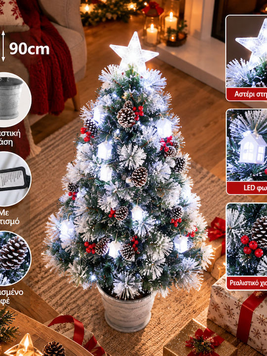 Christmas Tree 90cm with Optical Fiber Lighting
