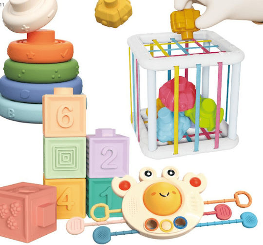 Играчка за подреждане от силикон за 6+ месеца