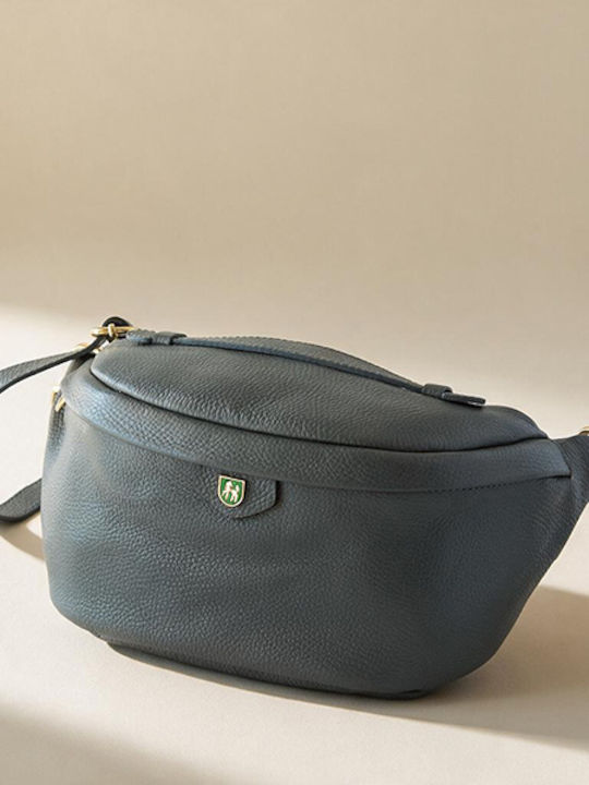 Lederne Damen-Crossbody-Tasche in Tabakbraun