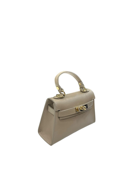 Damen-Flap-Tasche Aus Leder Rosa