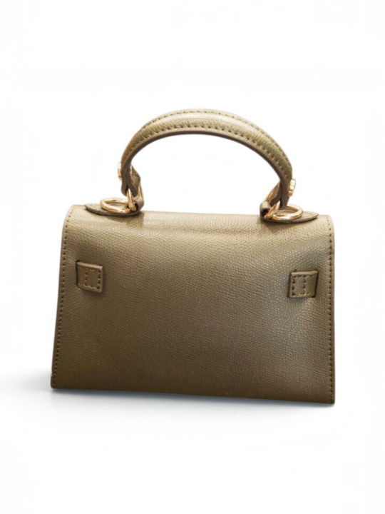 Hellblaue Damen-Flap-Tasche aus Leder