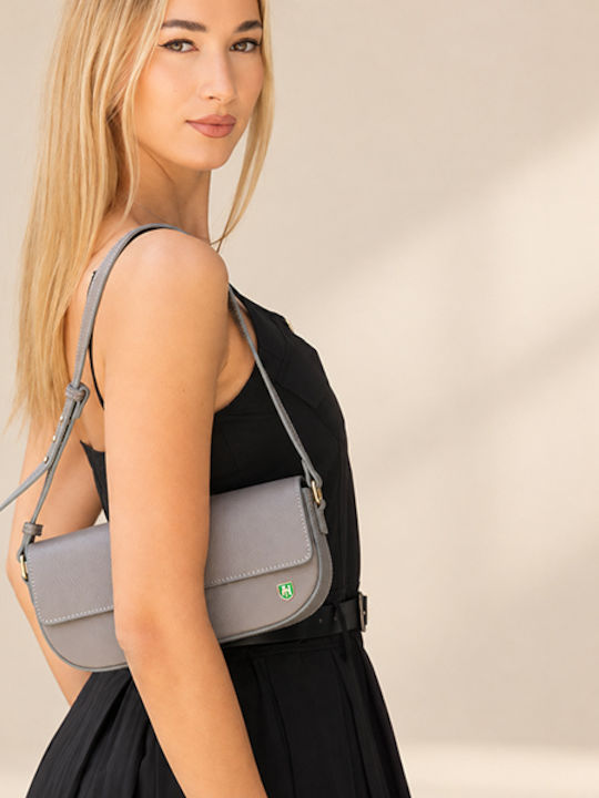 Leather Women's Clutch Petrol Blue
