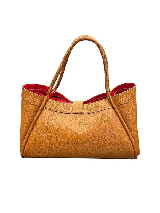 Hellblaue Damen-Tote-Bag aus Leder