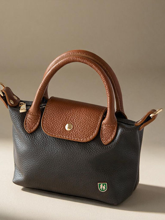 Petite Leather Women's Flap Bag Petrol Blue