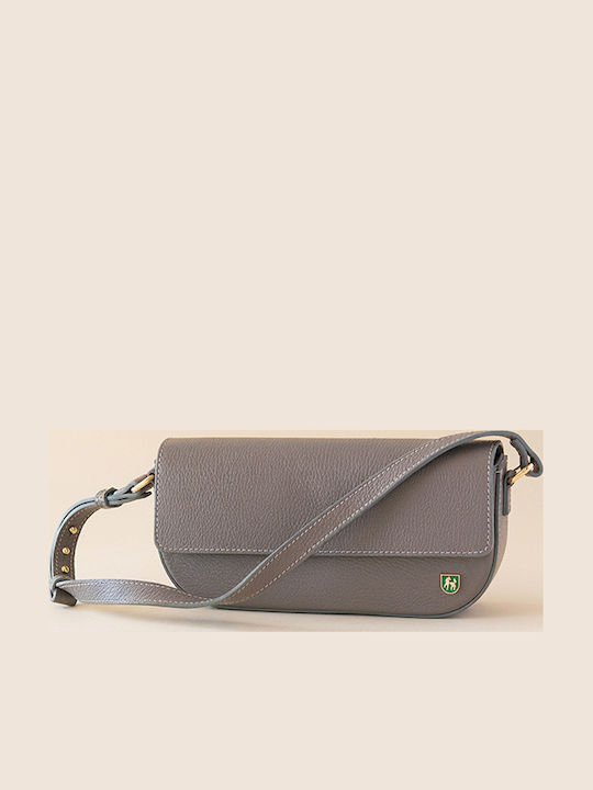 Braune Damen-Lederclutch