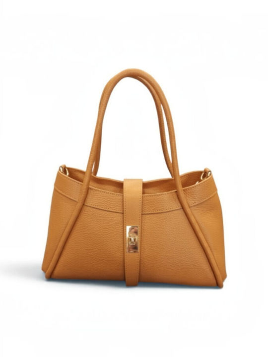 Leather Women's Tote Bag Dark Blue